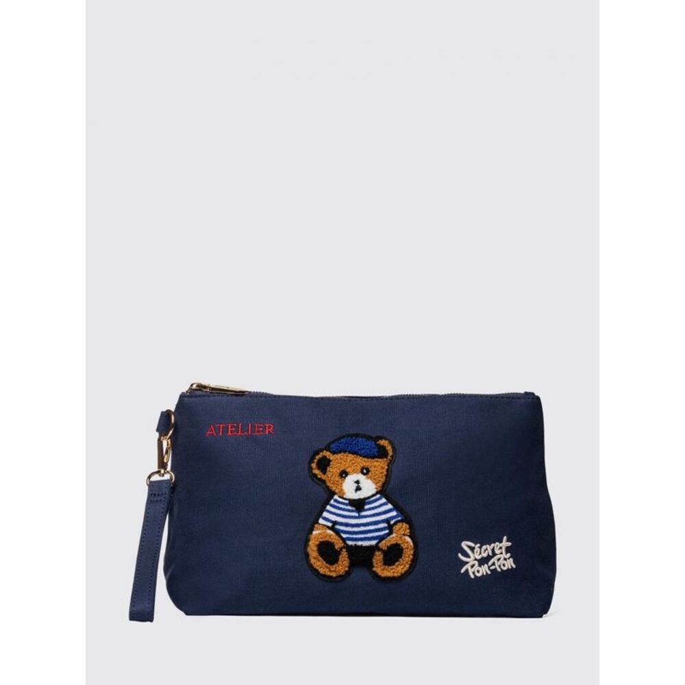 Secret Pon-Pon Clutch Woman Navy